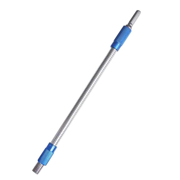 Hexagonal Shank Metal Flex Universal Extension Bit Holder 98 Inch Flexible Drill Bit Extension and Drill Extension Bit Holder for Versatile Fastening Tasks,25 cm,Blue