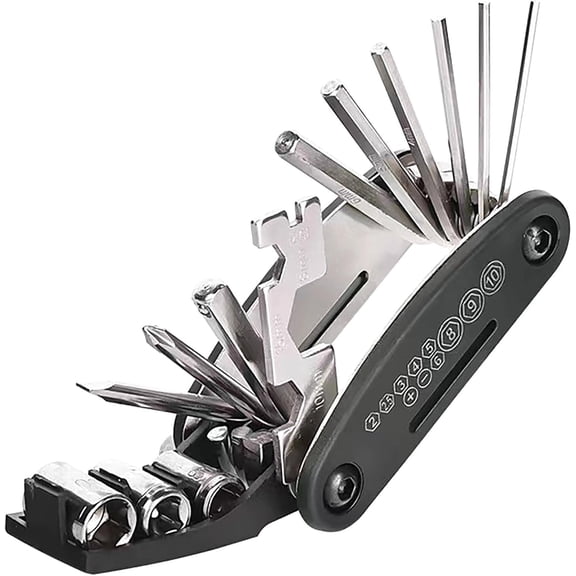 Hex Keys and Sleeve Sets, 16 In 1 Stainless Steel Metric Multi Function Inner Hexagon Spanner, Socket and Screwdriver for Household and Repairing (1)