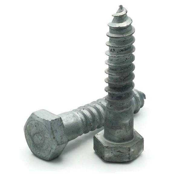 Hex Lag Screws Hot Dipped Galvanized 1/2"-6 x 4-1/2"- Qty-25