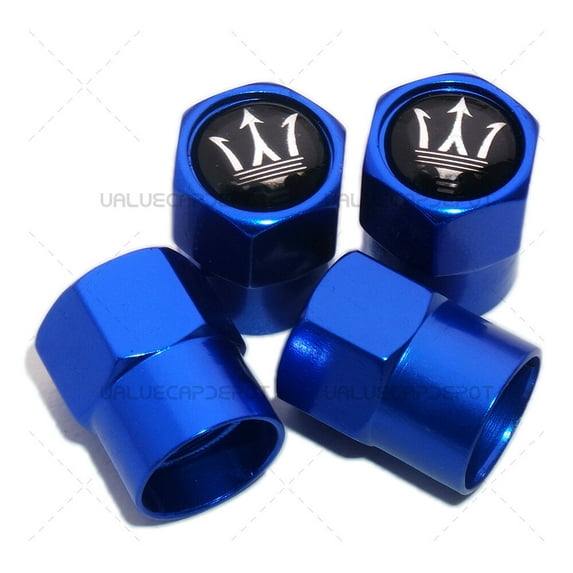 Hex Maserati Logo Emblem Car Wheels Tire Air Valve Caps Stem Dust Cover Sport