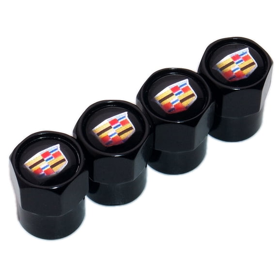 Hex New Cadillac Logo Emblem Car Suv Wheels Tire Air Valve Caps Stem Dust Cover