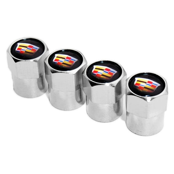 Hex New Cadillac Logo Emblem Car Suv Wheels Tire Air Valve Caps Stem Dust Cover