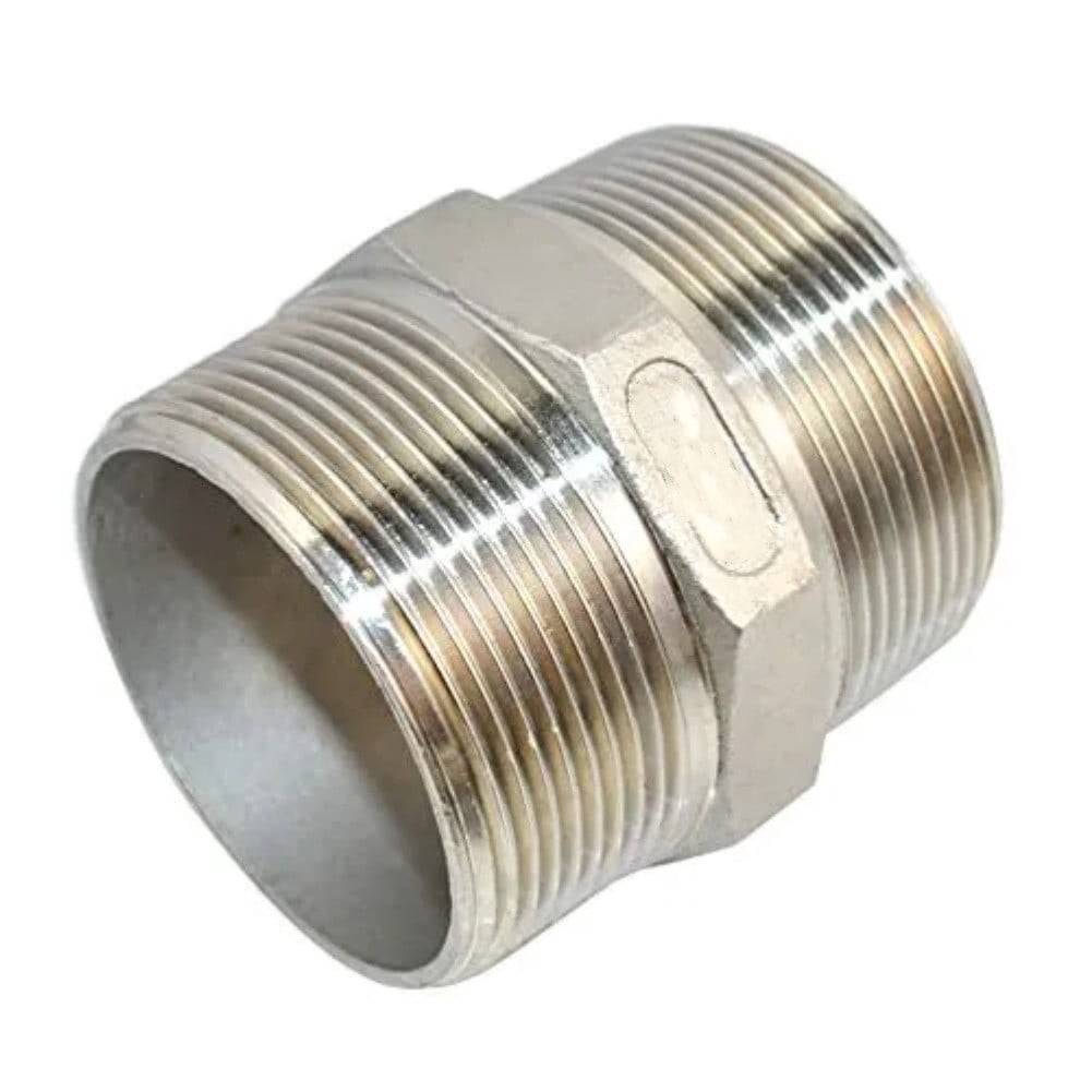 Hex Nipple 2 Inch Male X 2 Inch Male 304 Stainless Steel Threaded Pipe ...
