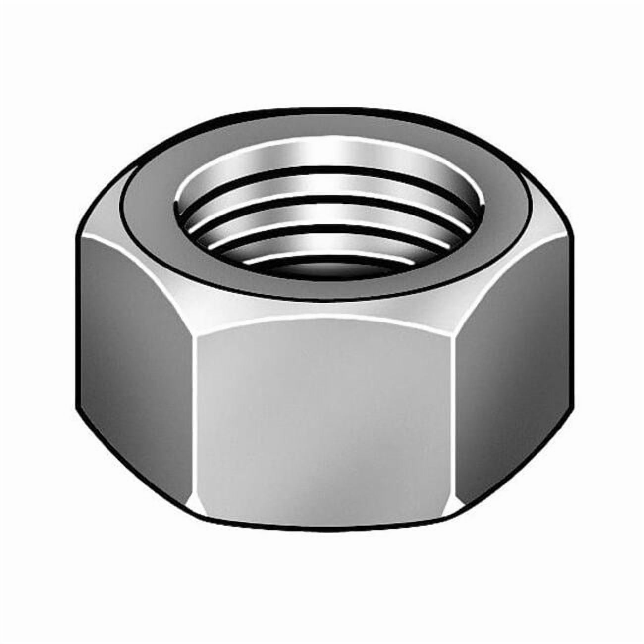 Hex Nut, 5/8"-11, Steel, Not Graded, Black Oxide, 35/64 in Ht, 25 PK
