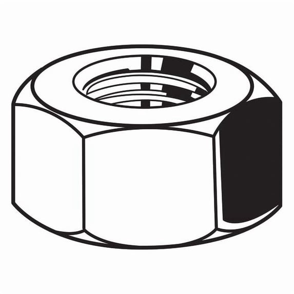 Hex Nut, 5/8"-18, Steel, Grade 5, Black Oxide, 35/64 in Ht, 25 PK