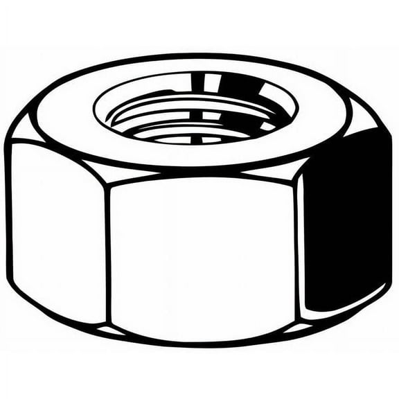 Hex Nut, M10-1.50, Steel, Class 10, Zinc Yellow, 8 mm Ht, 100 PK