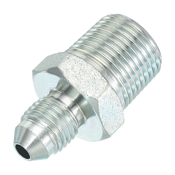 Hex Reducing Nipple Connectors Pipe Adapter 7/16 Male 37 Flare JIC x 3/8 Male NPT