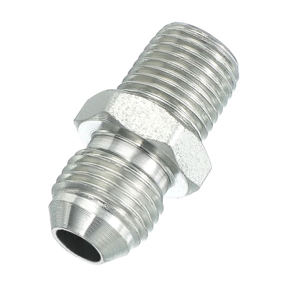 Hex Reducing Nipple Connectors Pipe Adapter 9/16 Male 37° Flare JIC x 1/4 Male NPT