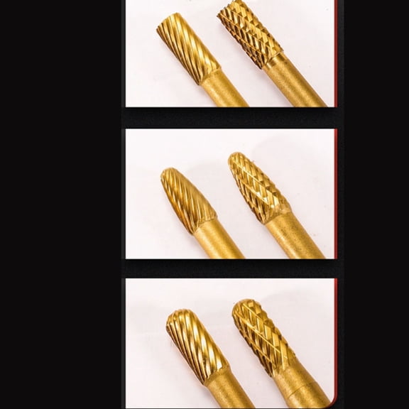 Hex Rotary Burr Cutter Rotary File for Milling Cutter Drill Bit Engraving Bit J