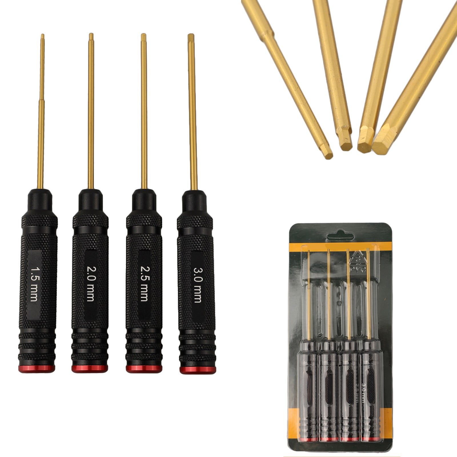 Hex Screw Driver Set Hexagon Screwdriver for Rc Tools Models 1.5/2.0/2.5/3.0Mm