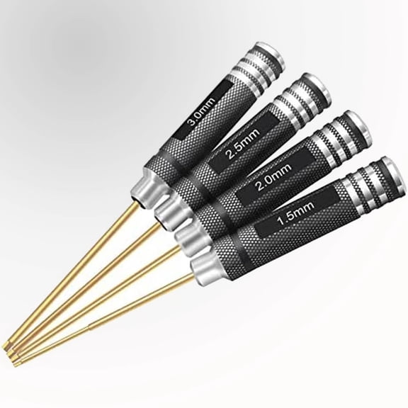 Hex Screw Driver Set Titanium Hexagon Screwdriver Wrench Tool Kit for Multi-Axis FPV Racing Drone RC Quadcopter Helicopter Car Models