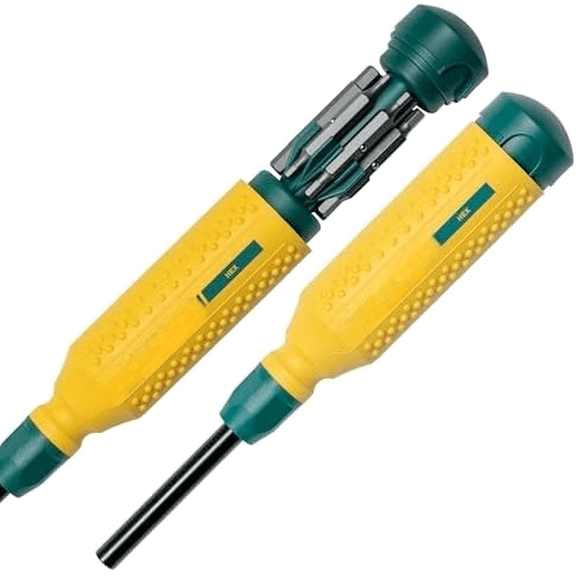 Hex Screwdriver Set | Furniture Assembly Driver | Multi-Bit Screwdriver with Hex Shaft | Imperial and Metric Hex Sizes | Allen Key Alternative | Compact Hex Bit Set (15-in-1)$