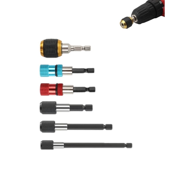 Hex Shaft Quick-Change Adapter for Power Drill – Heavy-Duty Socket Converter,Magnetic Hexagonal Quick-Release Self-Locking Extension Rod, Adapter Fits Drills & Driver