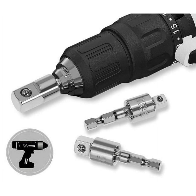 Hex Shank Drill Bit Wrench Socket Adapter Set