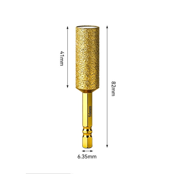 Hex Shank Drill & Grinding Head Single (16mm), Sharp Multi-Material Drill Bit for Tile Glass Ceramic Stone DIY Construction