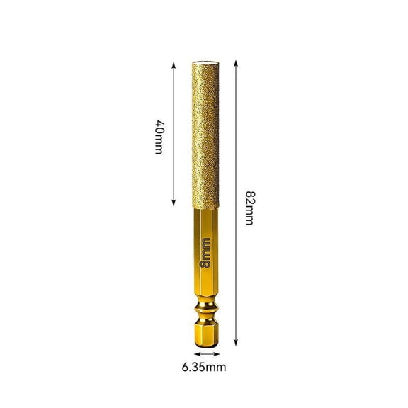 Hex Shank Drill & Grinding Head Single (8mm), Sharp Multi-Material Drill Bit for Tile Glass Ceramic Stone DIY Construction