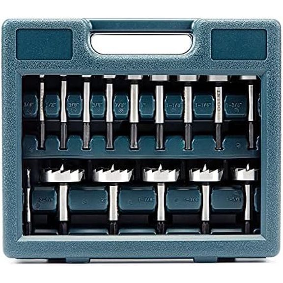 Hex Shank Forstner Bit Set 16 count Multi Sided Shank Drill bit Set
