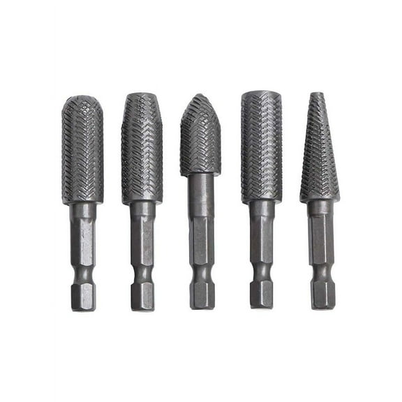 Hex Shank Rotary Steel File Wood Drill Bits Burrs Metal Grinding Grooved Sanding Engraving Milling Polish Tool Extension Rod Fangkenuo