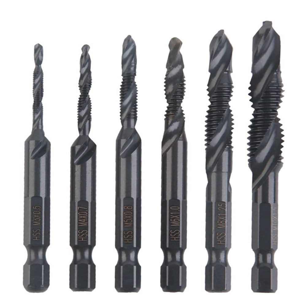 Hex Shank Screw Thread Tap Drill Bits For M3- M10 Make Thread Drills ...