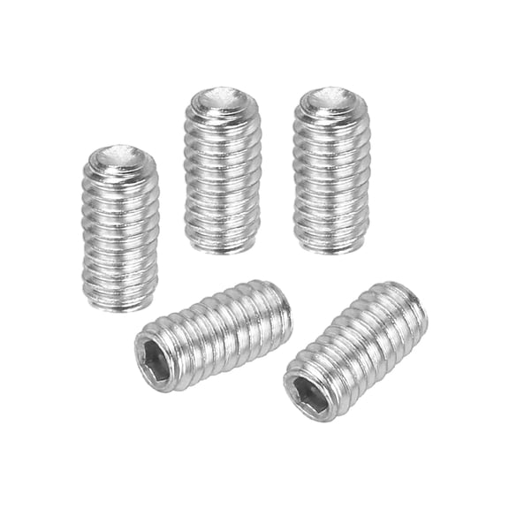 Hex Socket Grub Screw Flat Point Grub Bolt Stainless Steel Head Socket Set Screws for Door Handles, Light Fixture Repair M2.5x4mm