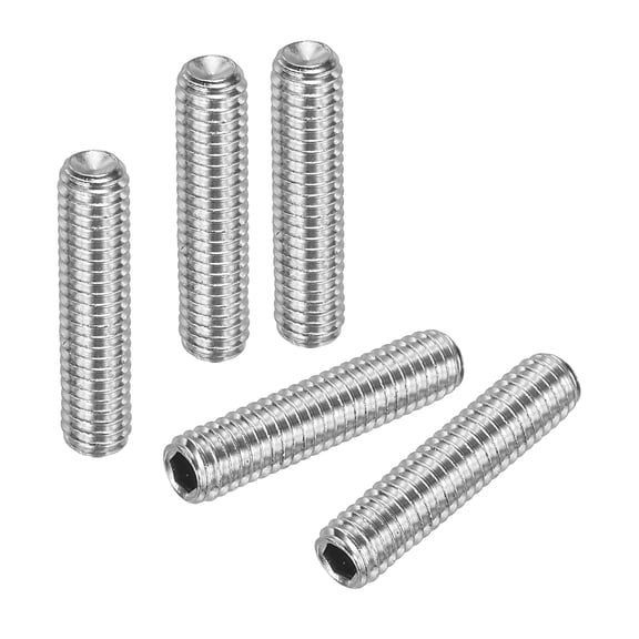 Hex Socket Grub Screw Flat Point Grub Bolt Stainless Steel Head Socket Set Screws for Door Handles, Light Fixture Repair M4x18mm