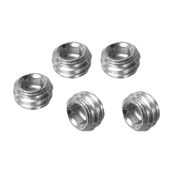 Hex Socket Grub Screw Flat Point Grub Bolt Stainless Steel Head Socket Set Screws for Door Handles, Light Fixture Repair M5x3mm