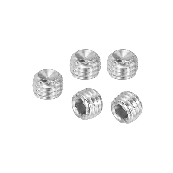 Hex Socket Grub Screw Flat Point Grub Bolt Stainless Steel Head Socket Set Screws for Door Handles, Light Fixture Repair M8x6mm