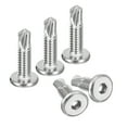thumbnail image 1 of Hex Socket Self Tapping Screws, 1/4 x 1" 410 Stainless Steel Sheet Metal Drilling Screw, Silver, 100 Pack, 1 of 5