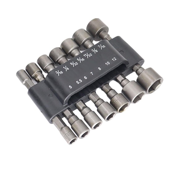 Hex Socket Sleeve Nozzles Nut Driver Set, Power Nuts Screwdriver Socket for Versatile Fastening Needs, Durable Tool for Mechanical Work