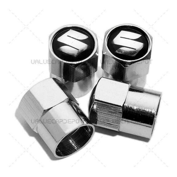 Hex Suzuki Logo Emblem Car SUV Wheels Tire Air Valve Caps Stem Dust Cover Sport