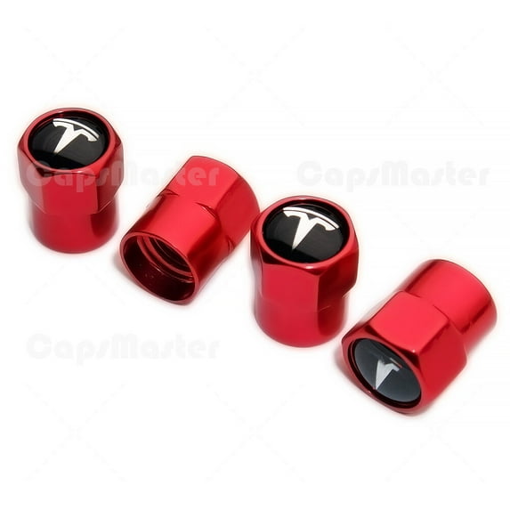 Hex Tesla Car Wheels Tire Air Valve Caps Stem Dust Cover Sport Decorate Gift