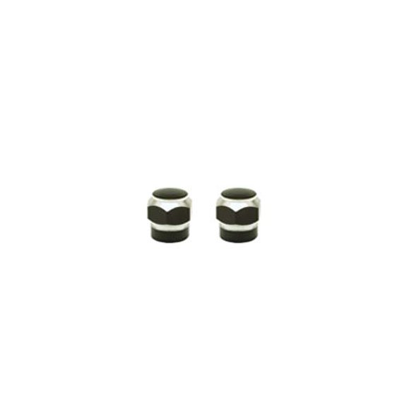 Hex Tow-Tone Valve Caps Black.