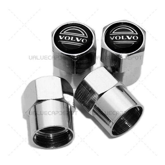 Hex Volvo Logo Emblem Car SUV Wheels Tire Air Valve Caps Stem Dust Cover Sport