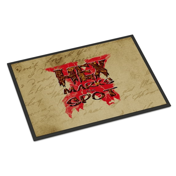 Hex marks the spot Halloween Door Mat Doormat