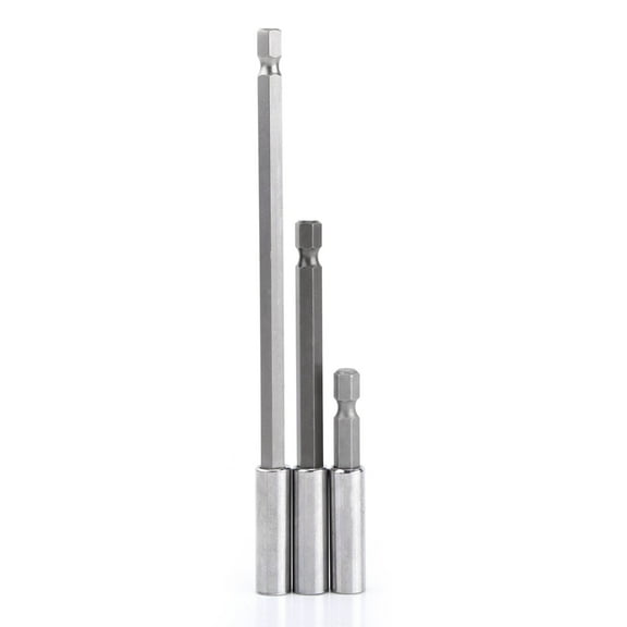 Hex socket screwdriver drill bit holder set 3 pieces 1/4" shank electric drill screwdriver extension rod magnetic drill bit holder shank tool