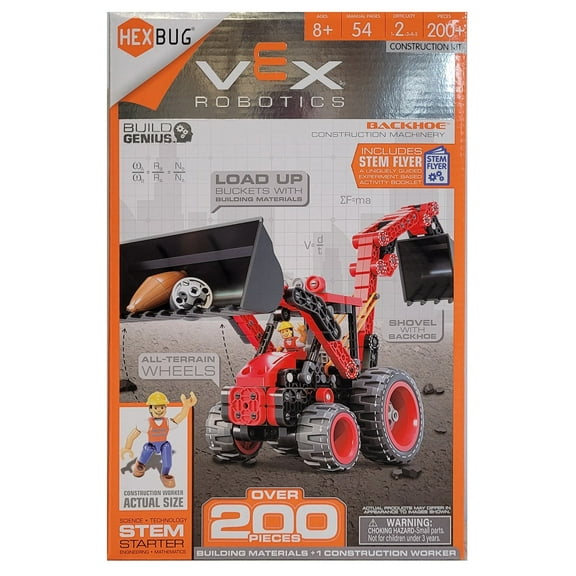 HexBUG VEX Robotics Red Backhoe STEM Starter Over 200 Pieces