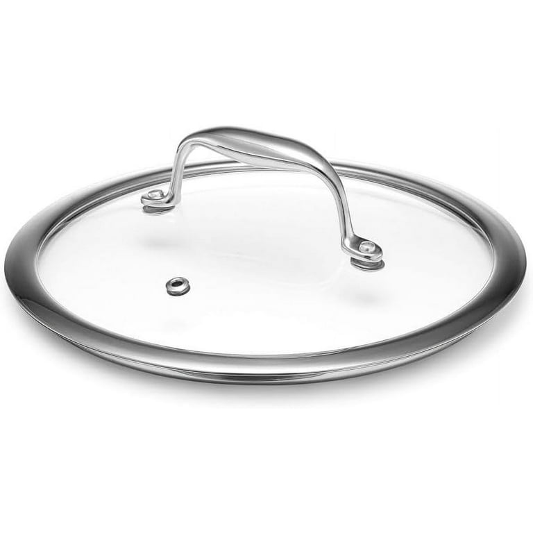 HexClad Hybrid Cookware 12 inch Cooking Lid, Silver