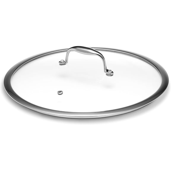 HexClad Tempered Glass Lid, 12-Inch Designed for Hybrid Cookware, Steam Vented, Dishwasher Safe