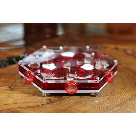HexNest Branch - Red Formicarium with Substrate
