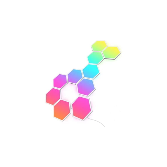 Hexa Light Panels, RGBIC Hexagon LED Wall Lights, Wi-Fi Smart Home Decor Creative Wall Lights with Music Sync, Works with Alexa Google Assistant for Indoor Decor, Gaming Decor