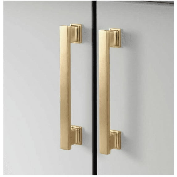 Hexa Series Modern 5 in. Rectangular Cabinet Handle Pull (5 pack) GOLD
