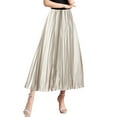 thumbnail image 1 of HexaHive Streamer Pleated A - Line Skirt - Slim Elastic High - Waist Loose Swing Skirt, 1 of 7
