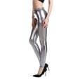 thumbnail image 1 of HexaHive Women's Shiny Leather Casual Leggings - Comfortable, Versatile for All Seasons, 1 of 5