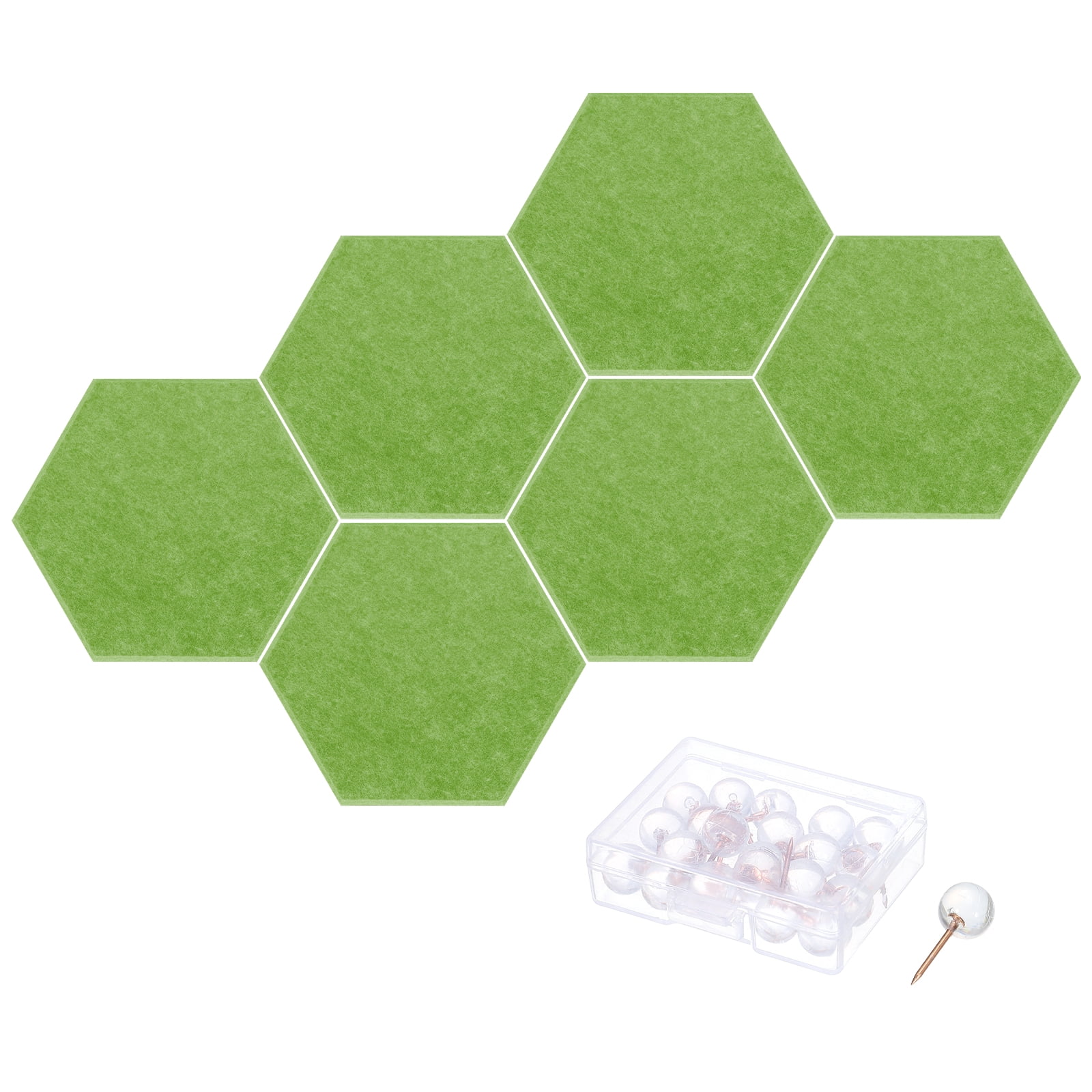 Hexagon Acoustic Panels B1 Fireproof Soundproof Foam Panels with 30 Push Pins(Army Green)