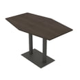 thumbnail image 1 of Hexagon Bistro Height Meeting Table Double Metal Base 46x84 Bar Table, 1 of 6