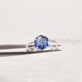 thumbnail image 1 of Hexagon Blue Sapphire Ring, 925 Sterling Silver Ring, Women Ring, Hydro Blue Sapphire, September Birthstone, Christmas, Thanksgiving, Tiny Dainty Ring, Handmade, Statement Jewelry, Anniversary, 1 of 8