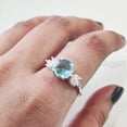 thumbnail image 1 of Hexagon Blue Topaz Ring, 925 Sterling Silver, CZ Ring, Women Ring, Natural Topaz, November Birthstone, Christmas, Thanksgiving, Tiny Dainty Ring, Handmade, Statement Jewelry, Wedding, Anniversary Gift, 1 of 8