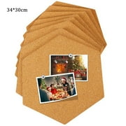 NOVELTY E Hexagon Cork Board with Adhesive Backing Memo Boards Message Board for Wall Decor, Bulletin Board, Pin Board, Cork Tiles