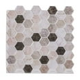 thumbnail image 1 of clevermosaics Sticky Peel and Stick Hexagon Marble Mosaic Tile for Wall, Kitchen, Bathroom (10 Tiles/Set), 1 of 9