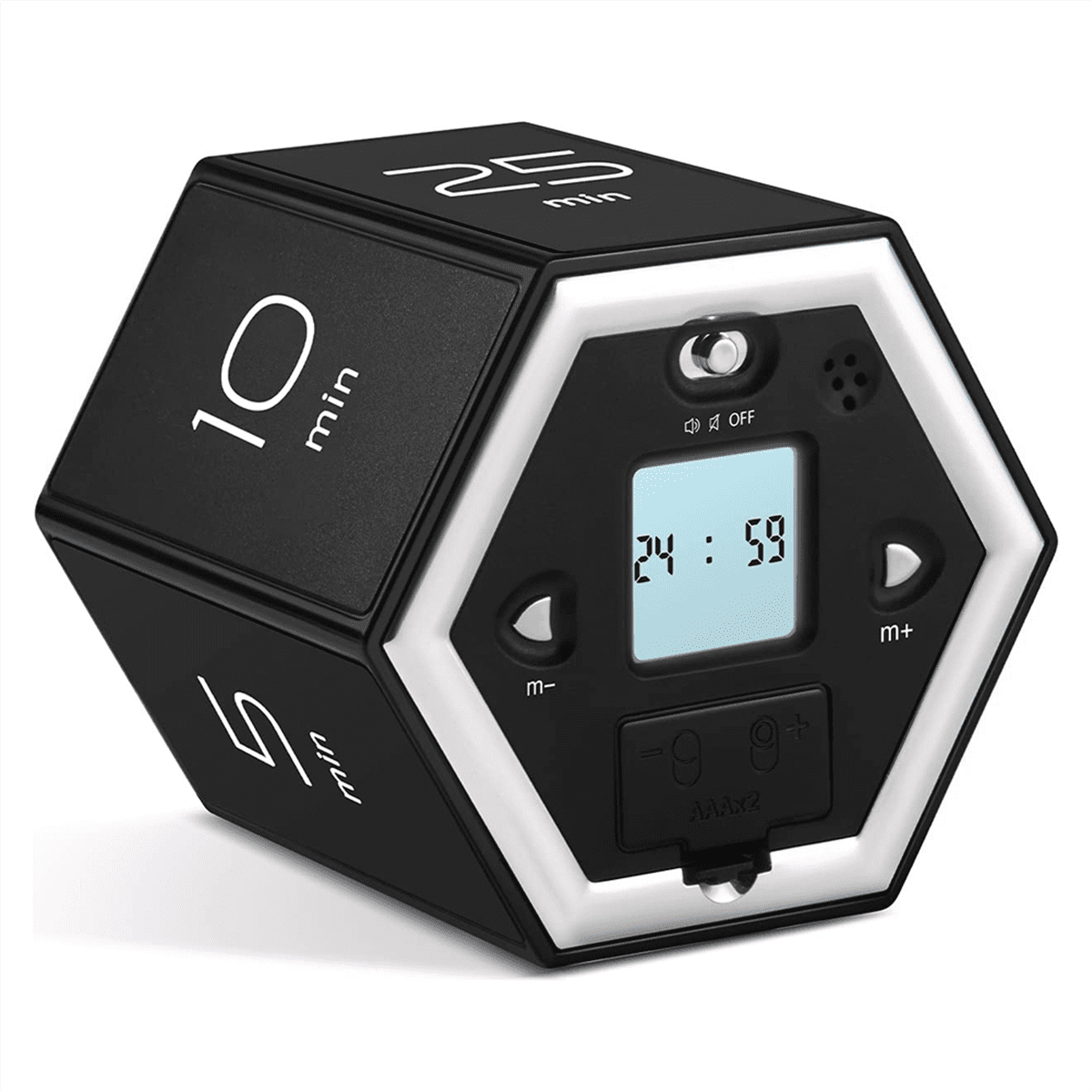 Hexagon Flip Timer with Mute & Alarm Function Kitchen Timer Easy to